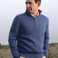 Alpaca Half Zipper sweater 