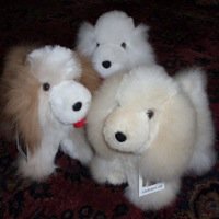 Alpaca Fur stuffed puppy dog toy