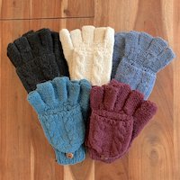 Alpaca Hooded mittens cable luxury sale