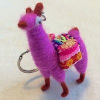 Alpaca Llama Keychain figure 