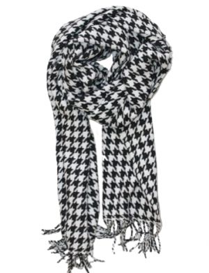 alpaca scarf, houndstooth scarf 