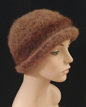 Alpaca Hat Felted hat Hand-knit