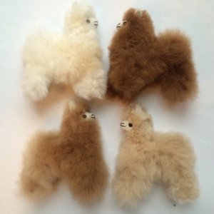 stuffed alpaca with real fur