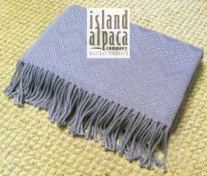 Island Alpaca Throw Blanket Jacquard wrap
