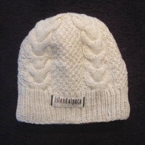 100% Alpaca Cable lined Hat warm for winter