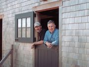 My brother Charlie Ronchetti and friend Doug Touart relaxing after Shearing Day