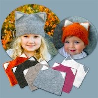 Alpaca Animal Critter hat with ears Youth, Baby, Toddler