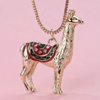 Alpaca fashion jewelry gold pendant necklace