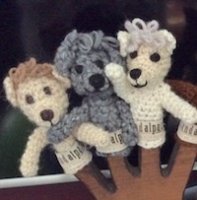 handmade alpaca finger puppets 