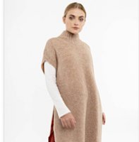 Long alpaca sweater vest cardigan one size