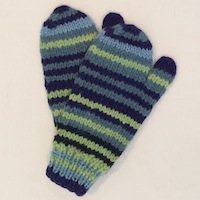 Alpaca Mittens Stipe for children and toddlers