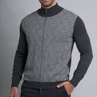 Mens Alpaca zipper sweater cardigan Warm