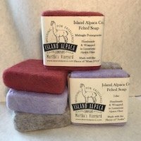 Alpaca Felted Soap Valentines