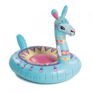 Alpaca Beach Floaties Pool Toy Party Decorations Giant Floatie Ride-On Pool Island with Fast Valves Timoo Llama Float Pool Inflatable Pool Float for Adults Kids 