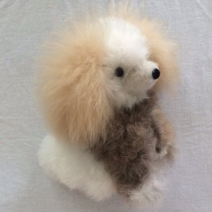 Alpaca Fur stuffed puppy dog toy