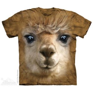 Alpaca Big Face Tie Die Tee Shirt, T-Shirt
