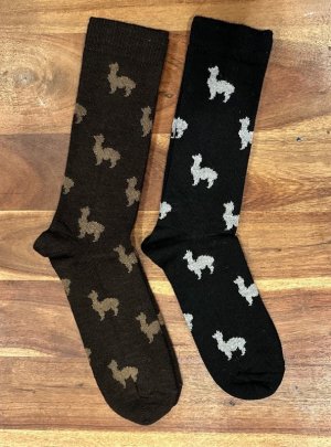 Casual Classic Alpaca Dress sock with Alpaca motif