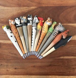 Hand Carved Animal Pens Fun
