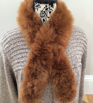100% Baby Alpaca Fur Scarf Fur collar, Royal baby alpaca