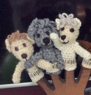 handmade alpaca finger puppets 