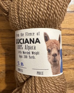 100% luxury fine soft alpaca yarn skein