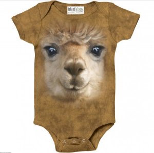 Alpaca Big Face Fun Onesie for Baby