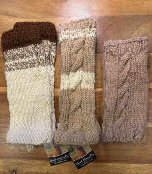 Alpaca Wrist warmers texting gloves arm warmers
