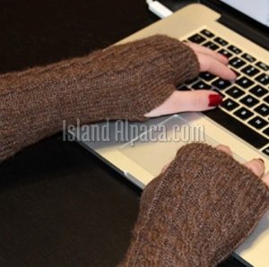 Alpaca Wrist warmers texting gloves arm warmers
